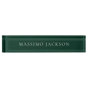 Porte-nom Pour Bureau Apparence esthétique moderne minimaliste vert fonc