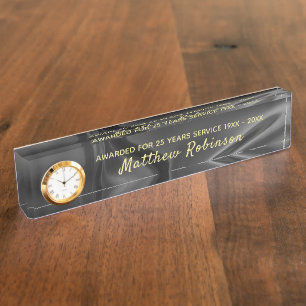 Porte-nom Pour Bureau Appréciation du service long personnalisée