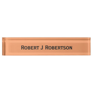 Porte-nom Pour Bureau Apricot solide personnalisé