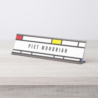 Porte-nom Pour Bureau Art Moderne Géométrique Minimaliste De Stijl Mondr