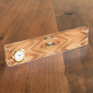 Porte-nom Pour Bureau Art Motif en bois - Style moderne