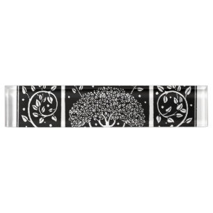 Porte-nom Pour Bureau Art Nouveau Tree Beardsley Motif