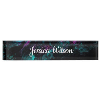 Porte-nom Pour Bureau Artiste noir professionnel chic