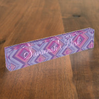 Artsy de vérificateur de lavande motif rose losang