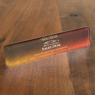 Porte-nom Pour Bureau Autos d'occasion, logo de voiture de sport de luxe