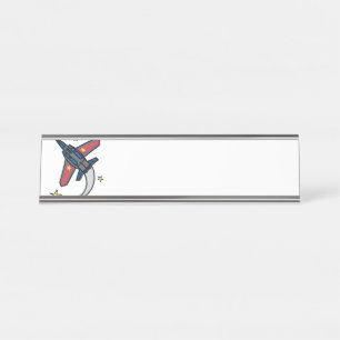 Porte-nom Pour Bureau Avion à réaction
