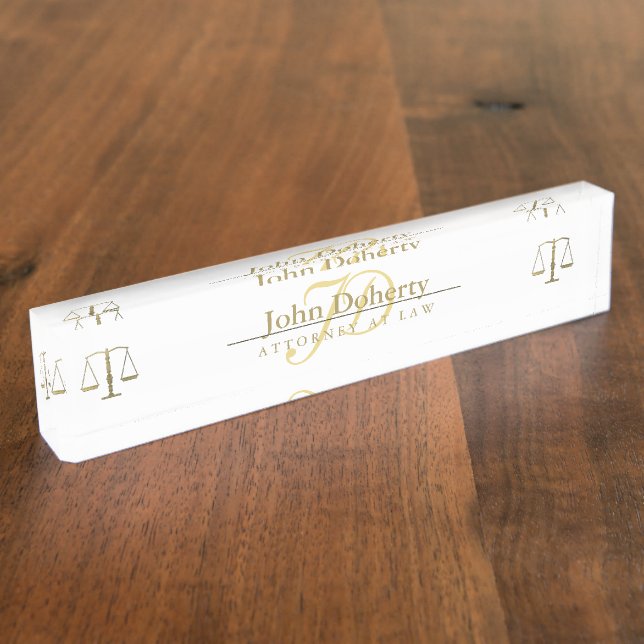 Porte-nom Pour Bureau AVOCAT de Personalizable (Taille)