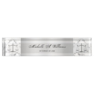 Porte-nom Pour Bureau Avocat juriste de l'Elégance du marbre et de l'ar