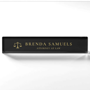 Porte-nom Pour Bureau Avocat léger