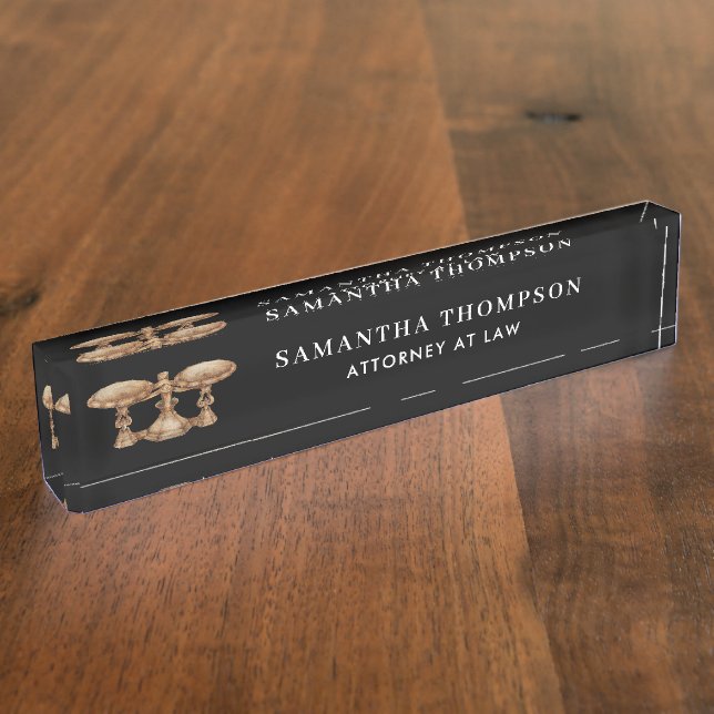 Porte-nom Pour Bureau Avocat professionnel avocat avocat à échelle Vinta