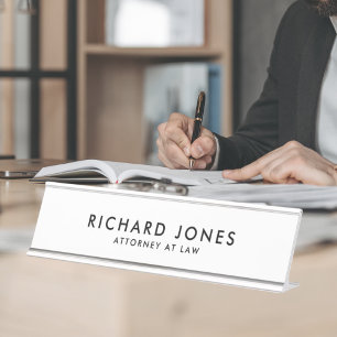 Porte-nom Pour Bureau Avocat professionnel minimaliste moderne