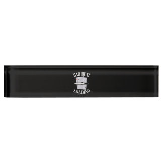Porte-nom Pour Bureau Bad Beat Chargement Texas Holdem Casino Funny Poke