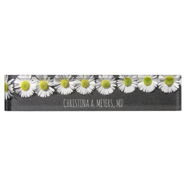 Porte-nom Pour Bureau Baise blanche personnalisée (Devant)