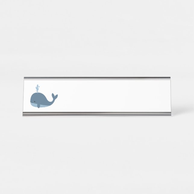 Porte-nom Pour Bureau Baleine (Devant)