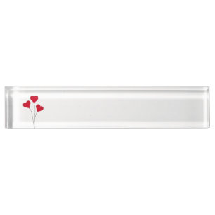 Porte-nom Pour Bureau Ballons Coeur mignon