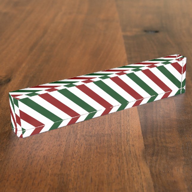 Porte-nom Pour Bureau Bandes de Noël personnalisables (Taille)