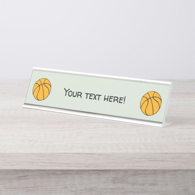 Porte-nom Pour Bureau Basket-ball (Devant)