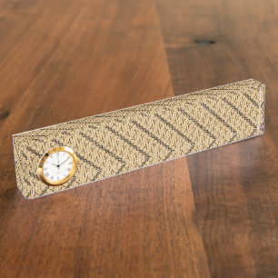 Porte-nom Pour Bureau Batik Parang, motif indonésien, javanais, ethnique