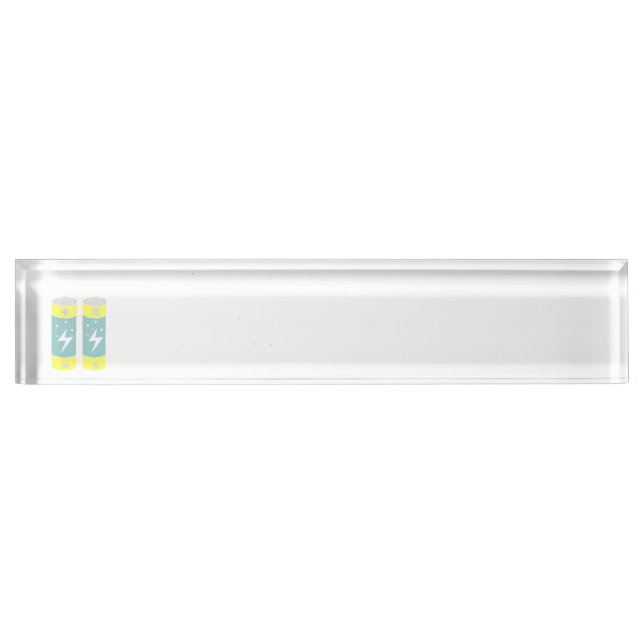 Porte-nom Pour Bureau Batteries (Devant)