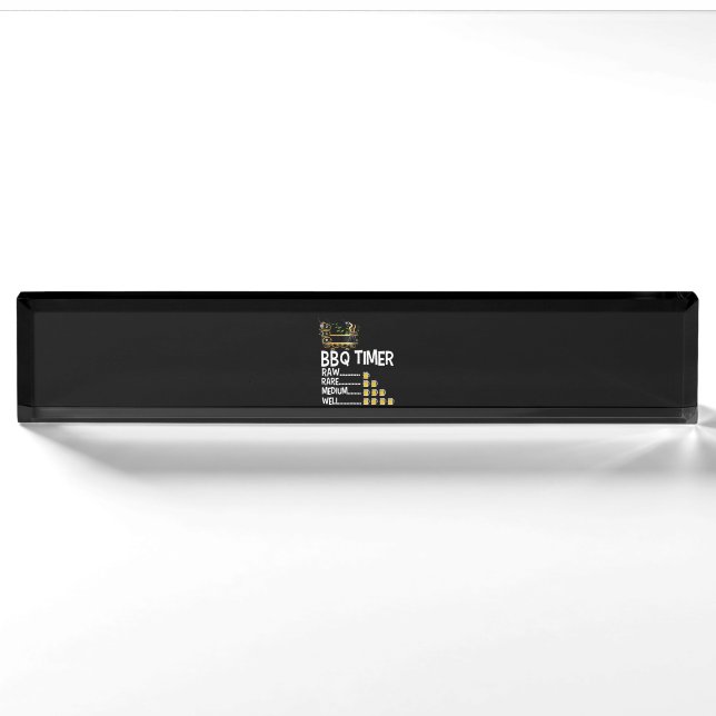 Porte-nom Pour Bureau BBQ | Barbecue Barbecue Funny Grill Grilling Cadea (Devant)