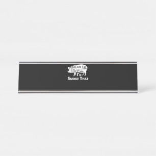 Porte-nom Pour Bureau BBQ   BBQ Grill Cochon Porc Id Fumer Que Cadeaux H