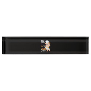 Porte-nom Pour Bureau BBQ BBQ Timer Pig Grill Barbecue Beer Lover Men