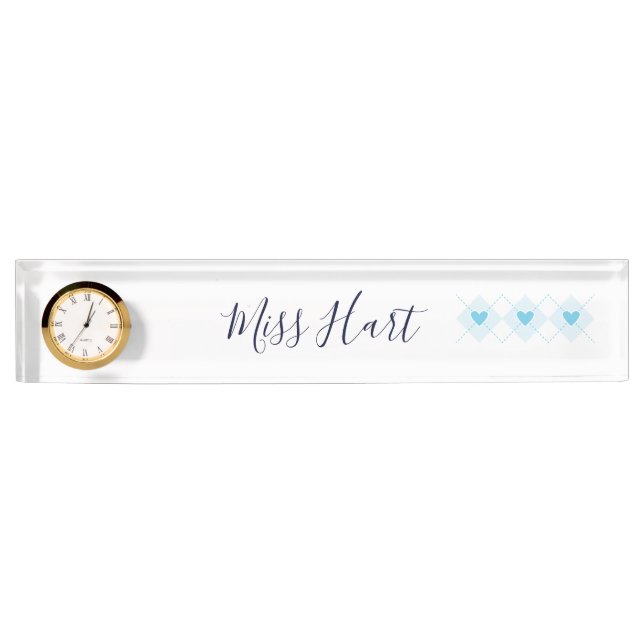 Porte-nom Pour Bureau Beau Jacquard (Devant)
