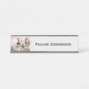 Porte-nom Pour Bureau Belle boule d'accent rouille personnelle