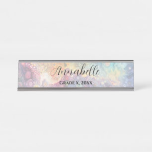 Porte-nom Pour Bureau Belle couleur Whimsical Retour à l'école