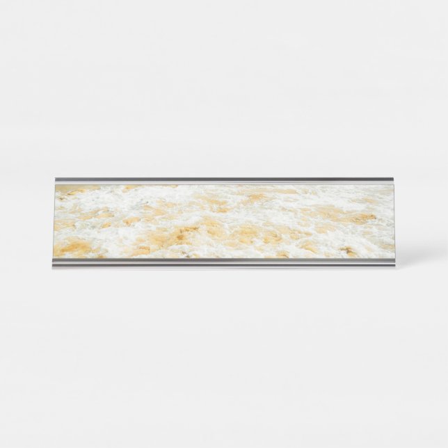 Porte-nom Pour Bureau Belle plage d'été coucher de soleil (Devant)