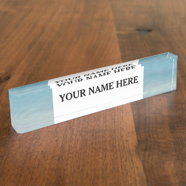 Porte-nom Pour Bureau Belle plage| Turks and Caicos Photo (Taille)