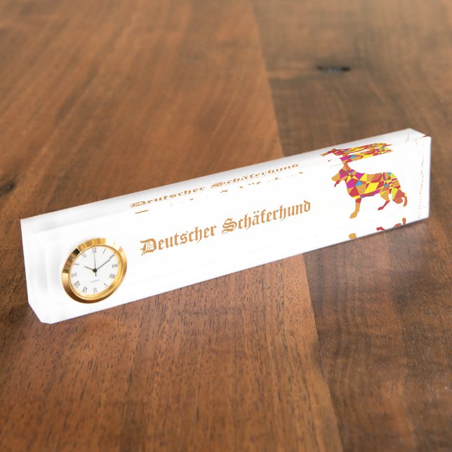 Porte-nom Pour Bureau Berger allemand (Taille)