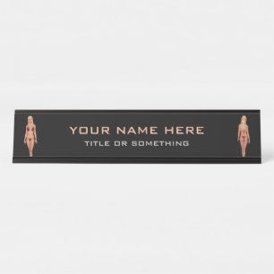 Porte-nom Pour Bureau Bikini Blonde