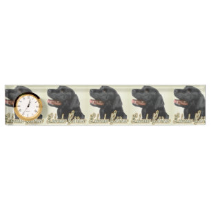 Porte-nom Pour Bureau Black Labrador