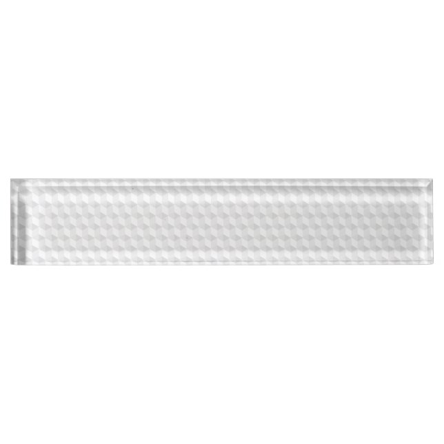 Porte-nom Pour Bureau blanc pur, géométrie, design graphique, moderne, u (Devant)