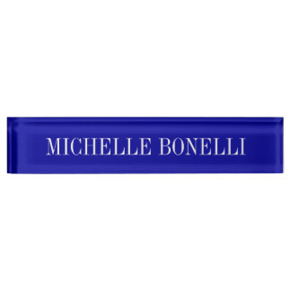 Porte-nom Pour Bureau Bleu Blanc Agréable Charme Entreprise