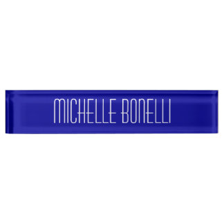 Porte-nom Pour Bureau Bleu Blanc Agréable Charme Entreprise