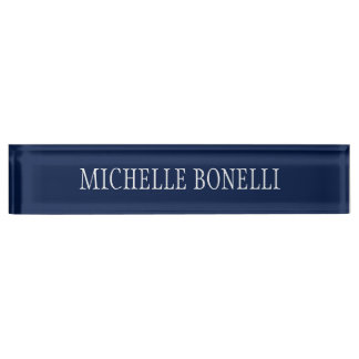 Porte-nom Pour Bureau Bleu Blanc Agréable Charme Entreprise