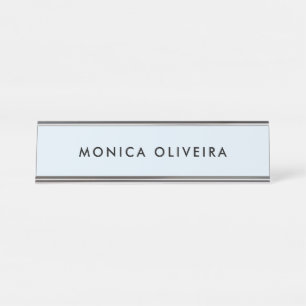 Porte-nom Pour Bureau Bleu en pastel professionnel simple