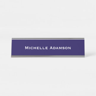 Porte-nom Pour Bureau Bleu foncé Professionnel Plat moderne