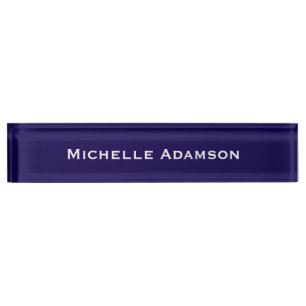 Porte-nom Pour Bureau Bleu foncé Professionnel Plat moderne
