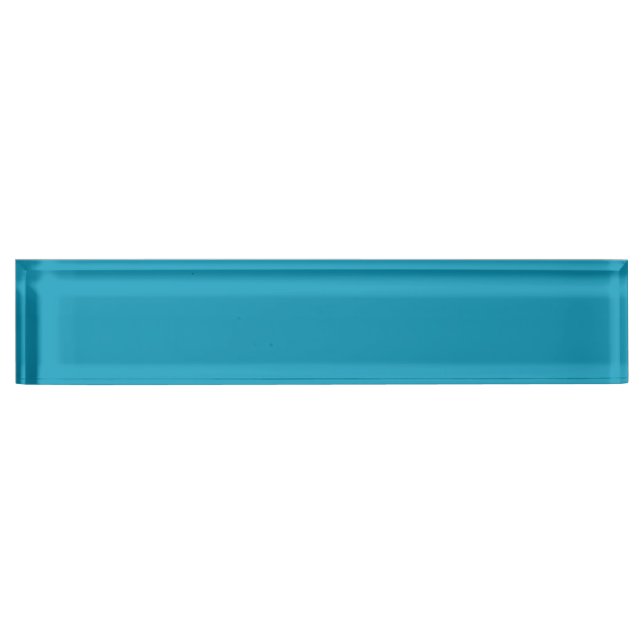 Porte-nom Pour Bureau Bleu-vert (couleur solide) (Devant)