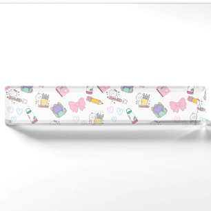 Porte-nom Pour Bureau Bloc en acrylique décoratif pour la rentrée scolai