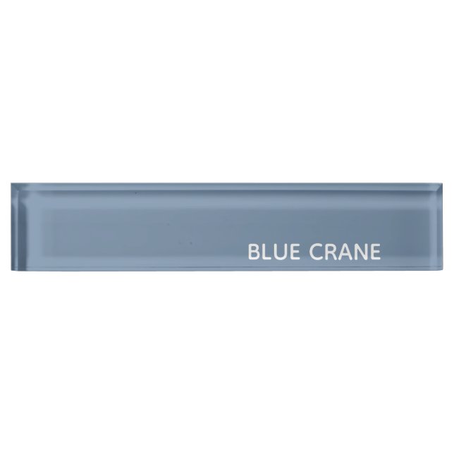Porte-nom Pour Bureau Blue Crane bleu color (Devant)