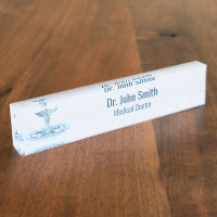 Blue Hermes Rod Water Onde Caduceus Médicale