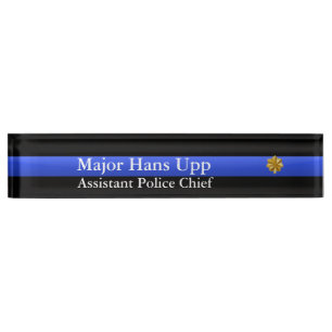 Porte-nom Pour Bureau Blue Line mince - grade principal de groupe