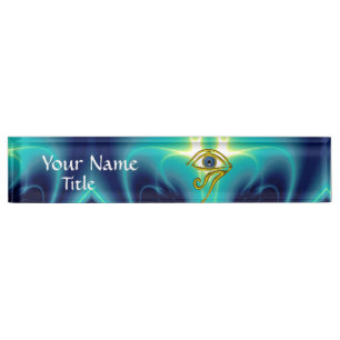 Porte-nom Pour Bureau BLUE TALISMAN Turquoise Turquoise
