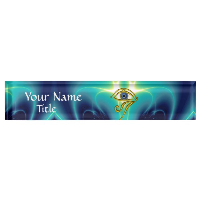 Porte-nom Pour Bureau BLUE TALISMAN Turquoise Turquoise (Devant)