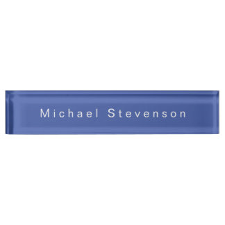Porte-nom Pour Bureau Blue Trendy Modern Professional