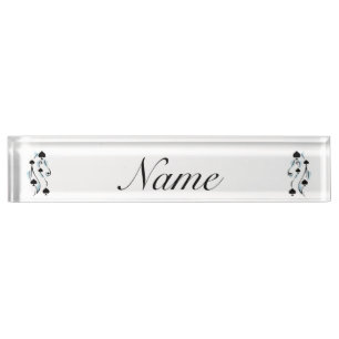 Porte-nom Pour Bureau Bonafide Black Spades Style tatouage Thunder_Cove